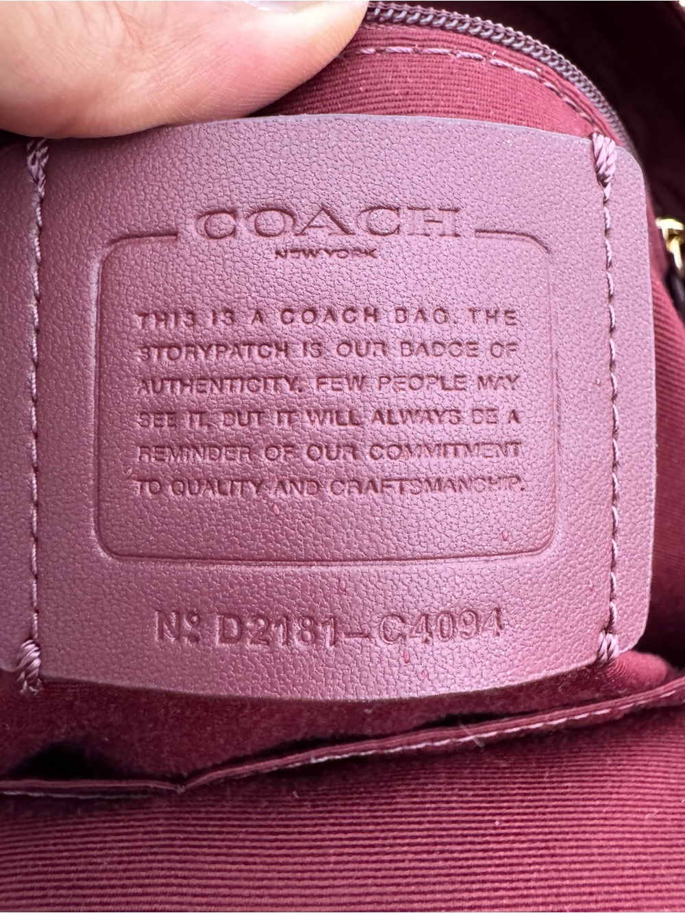 Coach C4094 2021 Hot Pink Ruched Nylon Leather Backpack + Pouch - Picture 13 of 14